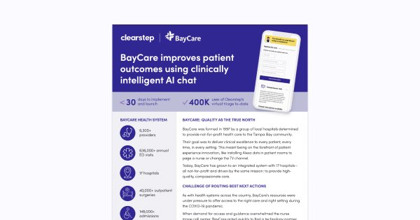 BayCare improves patient outcomes using clinically intelligent AI chat