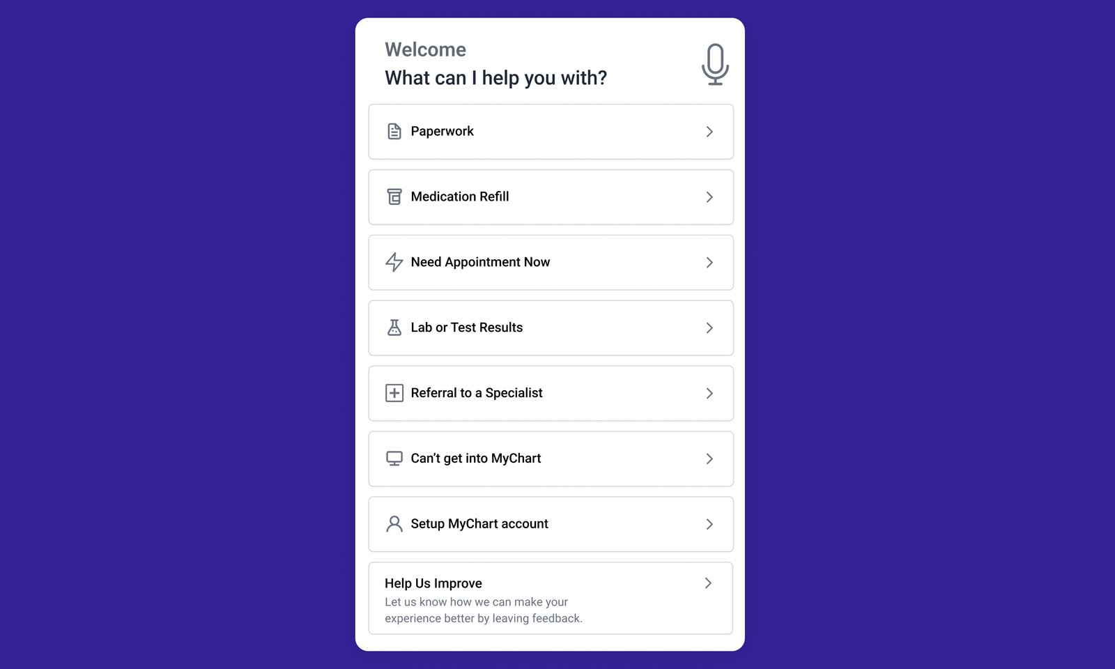 Clearstep health chat box