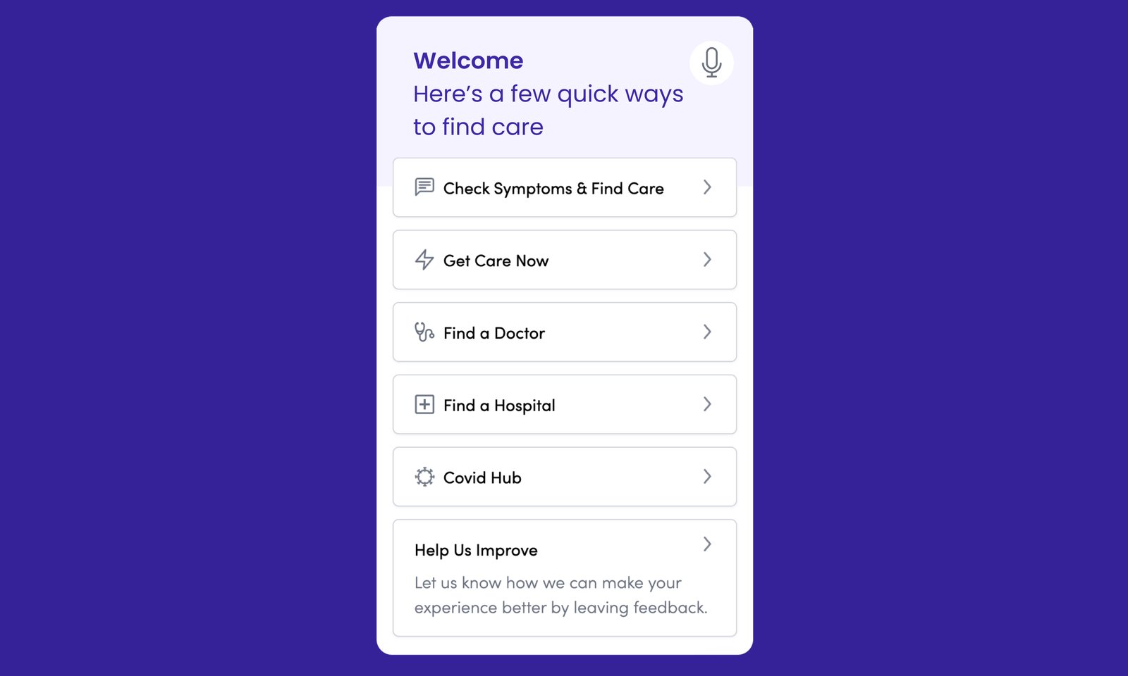 Clearstep health help welcome chat