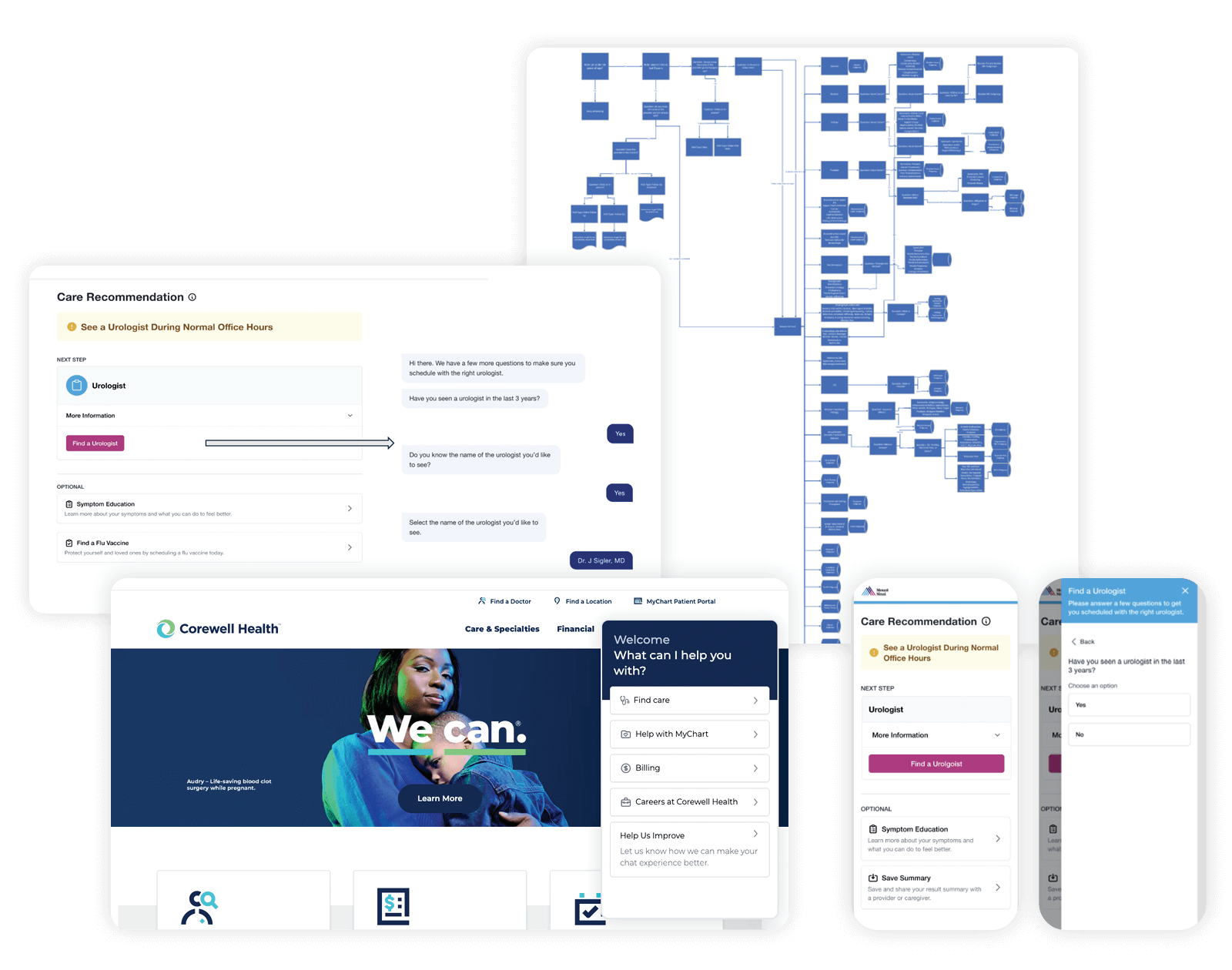 Clearstep digital triage software patient service interface